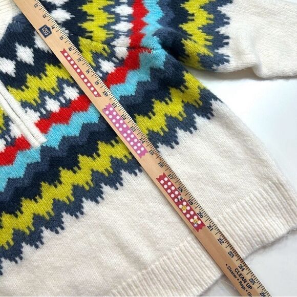 Aerie Relaxed Fair Isle Chevron Aztec Quarter Zip Turtleneck Chunky Sweater S - Picture 9 of 12